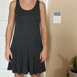Grey Pocketed Comfy Dress